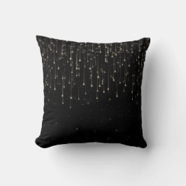 Funkelnd Shooting Stars Black Chic Engagement Part Kissen