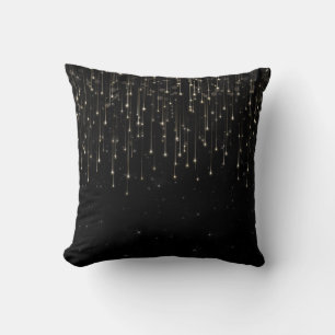 Funkelnd Shooting Stars Black Chic Engagement Part Kissen