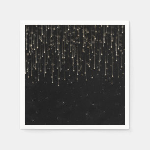Funkelnd Shooting Stars Black Chic Engagement Part Serviette
