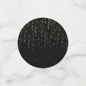 Funkelnd Shooting Stars Black Chic Modernes Party Konfetti (Klein Vorderseite)