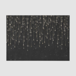 Funkelnd Shooting Stars Black Chic Modernes Party Seidenpapier