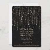 Funkelnd Shooting Stars Ein Star ist Geborene Kind Einladung (Vorderseite)