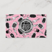 Funkelnd Silber-Glitzer-Key Fob Crafter Logo-Busse Visitenkarte (Vorderseite)