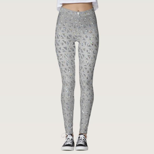 Funkelnd Silber-Leggings Leggings (Vorderseite)