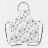 Funkelnd Silber-Sterne-Weihnachtsmuster Schürze (Vorderseite)