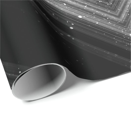 Funkelnd silberfarbene Zickzack Linien Geschenkpapier (Rolleneckpunkt)