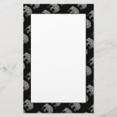 Funkelnd silberfarbenes Mosaikmuster Briefpapier (Vorderseite)