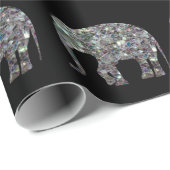 Funkelnd silberfarbenes Mosaikmuster Geschenkpapier (Rolleneckpunkt)