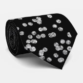 Funkelnd SilberGlitzern Krawatte (Gerollt)