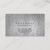 Funkelnd Silberleinen, blau, Augen Glitzer Visitenkarte (Rückseite)