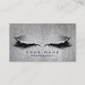 Funkelnd Silberleinen, blau, Augen Glitzer Visitenkarte (Vorderseite)