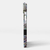 Funkelnd Silbermosaik Monogramm iPhone Hülle (Linke Seite)