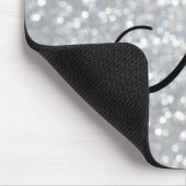 Funkelnd silberne Monogramm-Mausunterlage Mousepad (Ecke)