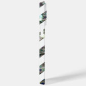 Funkelnd silberne Mosaik und weiß Zickzack Case-Mate iPhone Hülle (Rückseite / Rechts)