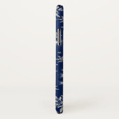 Funkelnd silberne Schneeflocken auf Blau Case-Mate iPhone Hülle (Hinten/Rechts)