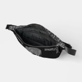 Funkelnd silberner Elefantenschwarz Individuelle N Bauchtasche (Offen)