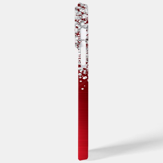Funkelnd Silberner Glitzer Roter Glam Name Case-Mate iPhone Hülle (Rückseite / Links)