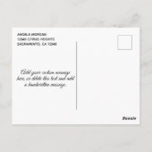 Funkelnd Silberner Glitzer Türkis Foil Danke Postkarte (Rückseite)