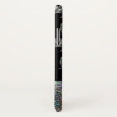 Funkelnd silberner Mosaik-Glitzer Elephant Monogra Case-Mate iPhone Hülle (Hinten/Rechts)