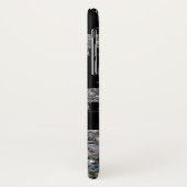 Funkelnd silberner Mosaik-Glitzer Elephant Monogra Case-Mate iPhone Hülle (Hinten/Links)