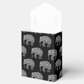 Funkelnd silberner Mosaik-Glitzer Elephant Monogra Geschenkschachtel (Geöffnet)