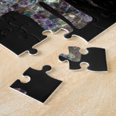 Funkelnd silberner Mosaik-Glitzer Elephant Puzzle (Seite)