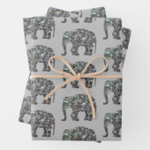 Funkelnd silbernes Mosaikbild Geschenkpapier Set (Beispiel)