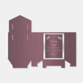 Funkelnd Silberringe und Burgandy-Hochzeit Geschenkschachtel (Ungefaltet)