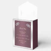 Funkelnd Silberringe und Burgandy-Hochzeit Geschenkschachtel (Geöffnet)