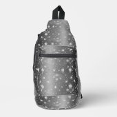 Funkelnd Silberschablone Crossbody Bag (Vorderseite)