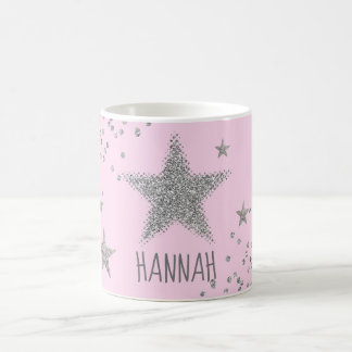 Funkelnd Silberstars personnalisiert Kaffeetasse