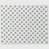 Funkelnd Silbersterne Geschenkpapier (Flach)