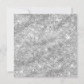 Funkelnd Silberverschleißfolien 21. Geburtstag Einladung (Rückseite)