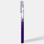 Funkelnd Silver Glitzer Amethyst Glam Name Case-Mate iPhone Hülle (Rückseite / Links)