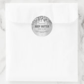 Funkelnd Silver Glitzer Body Butter Labels Runder Aufkleber (Tasche)