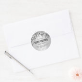 Funkelnd Silver Glitzer Body Butter Labels Runder Aufkleber (Umschlag)