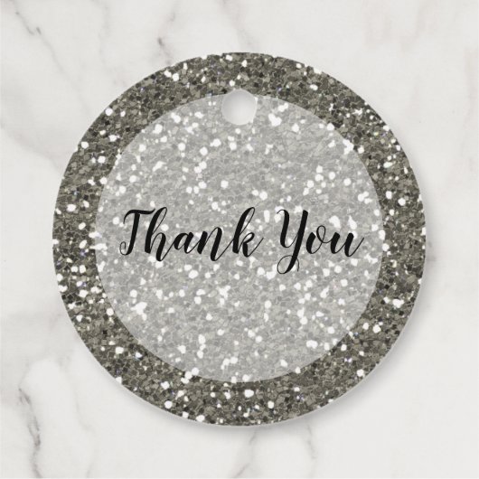 Funkelnd Silver Glitzer Lasse Liebe Sparkle Geschenkanhänger (Rückseite)