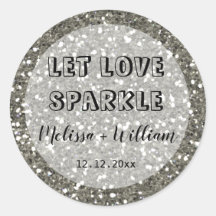 Funkelnd Silver Glitzer Lasse Liebe Sparkle