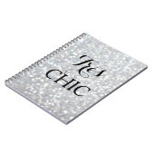 Funkelnd Silver SEHR CHIC Notebook Notizblock (Linke Seite)