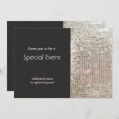 Funkelnd Silver Sequins Festivals Fun Party Einladung (Vorne/Hinten)
