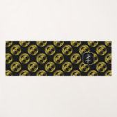 Funkelnd Smileys Yellow Glitzern Monogram Yogamatte (Vorderseite (Horizontal))