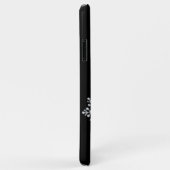 Funkelnd Snowflakes, schwarze iPhone Case (Hinten/Rechts)