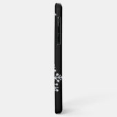 Funkelnd Snowflakes, schwarze iPhone Case (Hinten/Links)