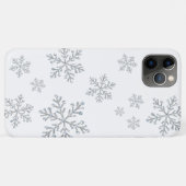 Funkelnd Snowflakes, weißes iPhone Case (Rückseite (Horizontal))