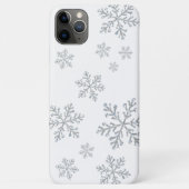Funkelnd Snowflakes, weißes iPhone Case (Rückseite)