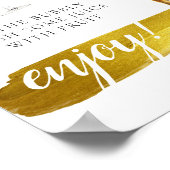 Funkelnd So Elegant Bridal Brunch Mimosa Bar Sign Poster (Ecke)