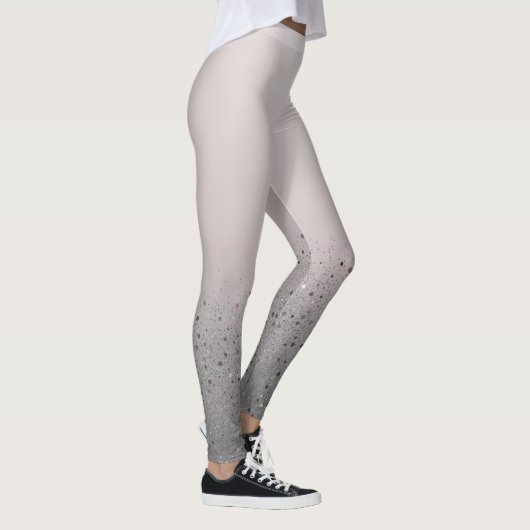 Funkelnd Sparkon-Glitzer in Rosa Leggings (Rechts)