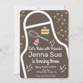 Funkelnd Sprinkle Cupcake zum Geburtstag Einladung (Vorderseite)