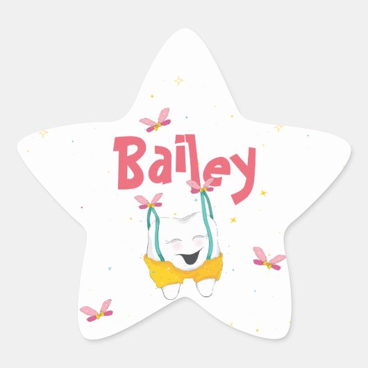 Funkelnd Stand in Peach Personalisierten Hängern Stern-Aufkleber (Vorderseite)