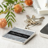 Funkelnd Star Silver Black Best Mama Schlüsselanhänger (Seite)